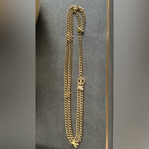 Paloma Picasso Gold Chain Belt Signature X’s Size Large